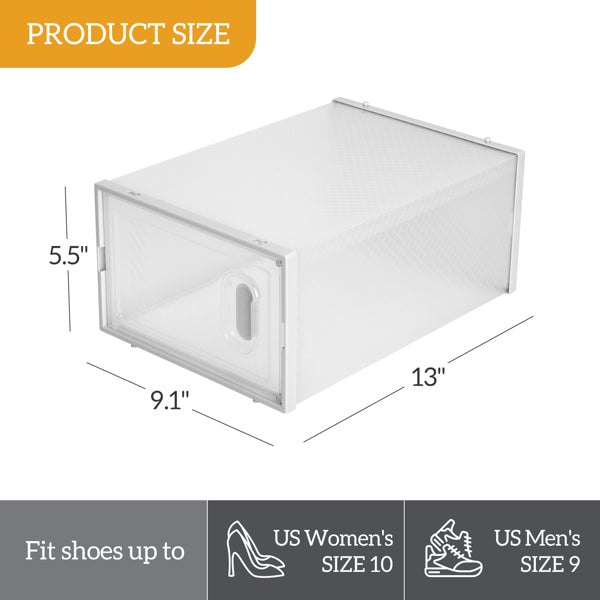Shoe box size 13 x 9.1 x 5.5 in – fits up to US women's 10 / men's 9