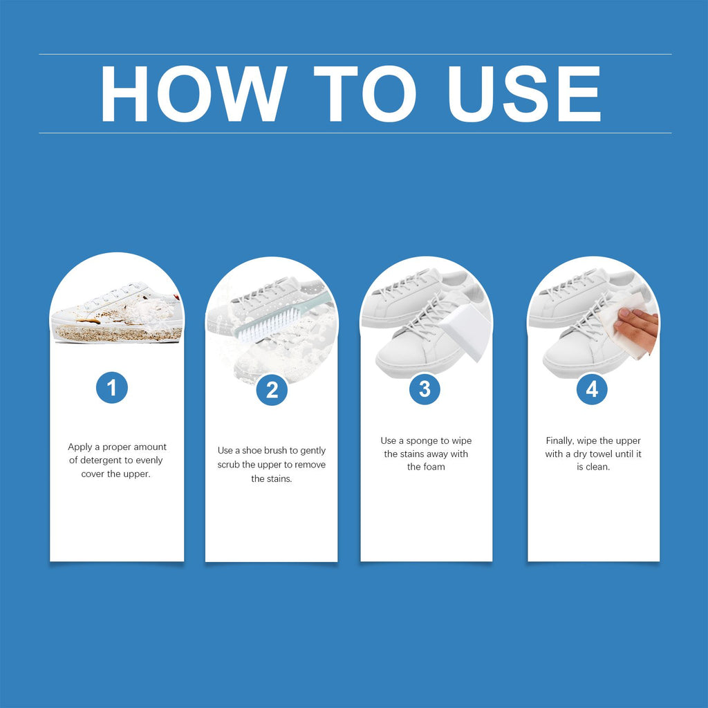How to use the sneaker foam cleaner in 4 steps