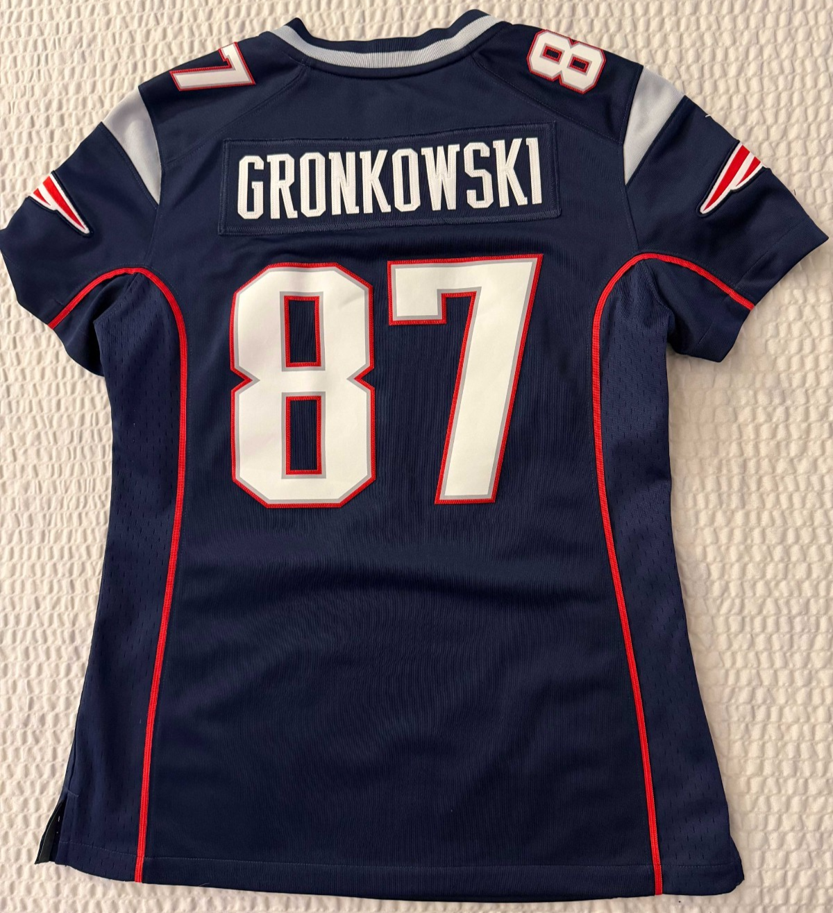 Rob Gronkowski #87 New England Patriots Nike Onfield Football Jersey Womens S 3