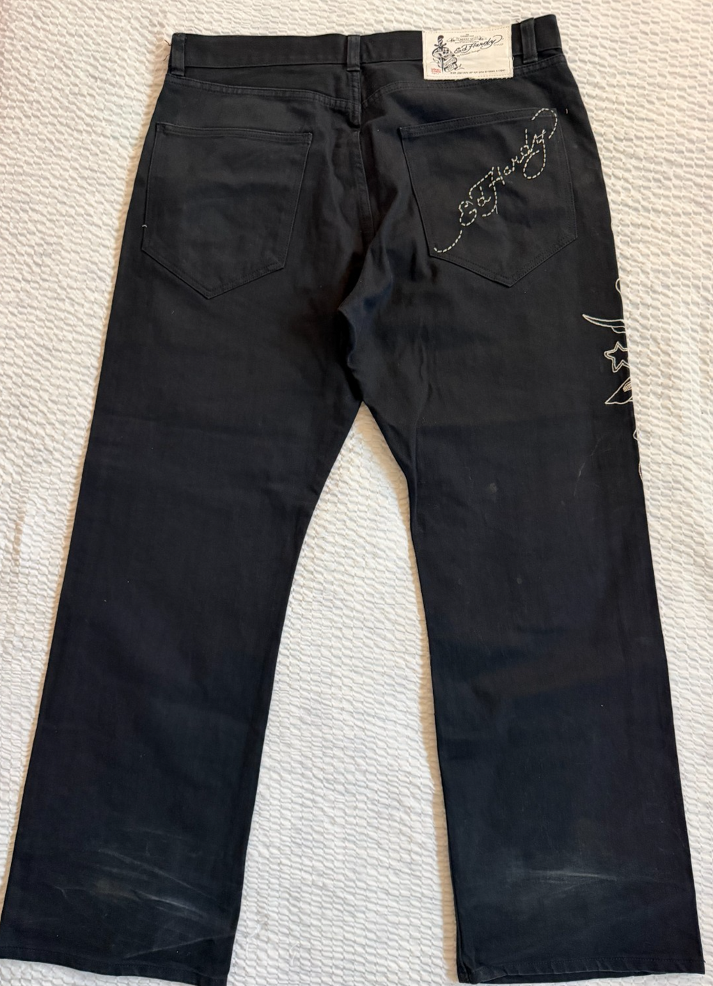 Ed Hardy Christian Audigier Mens Jeans 40x34 Death Before Dishonor Eagle Y2K1
