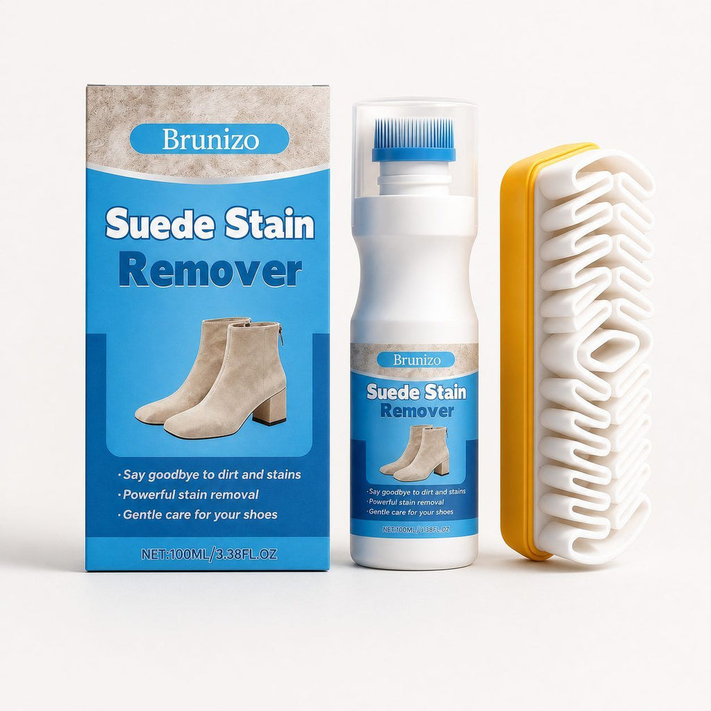 Suede & Nubuck Cleaning Kit – stain remover bottle and brush