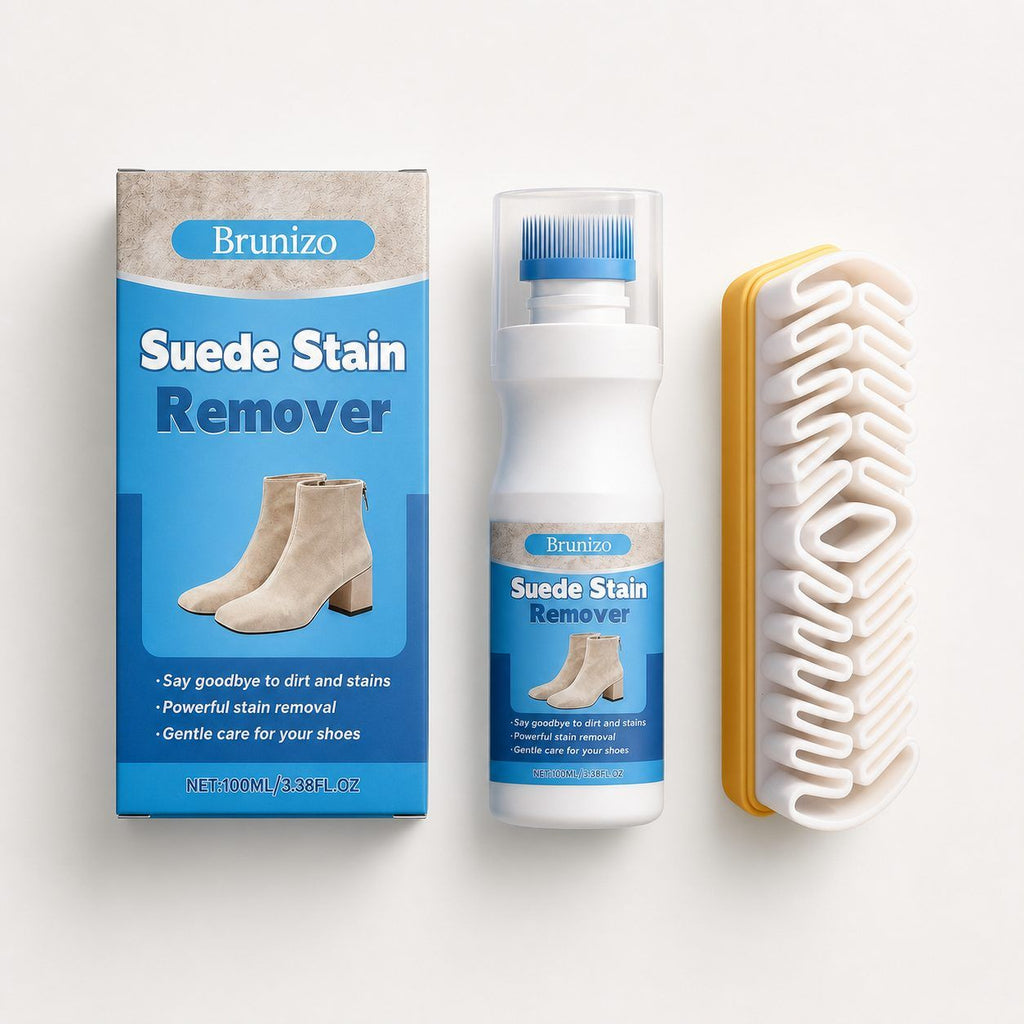 Suede & Nubuck Cleaning Kit – stain remover bottle and brush
