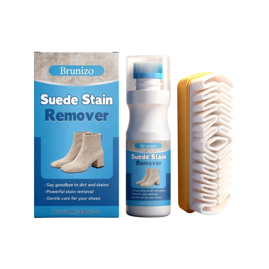 Suede & Nubuck Cleaning Kit – stain remover bottle and brush