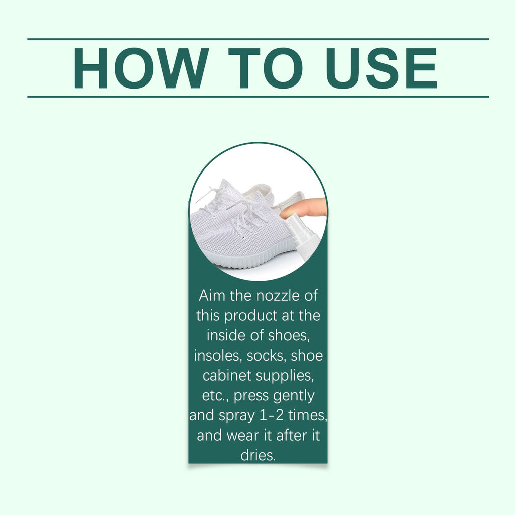 How to use the deodorizing spray in shoes and socks