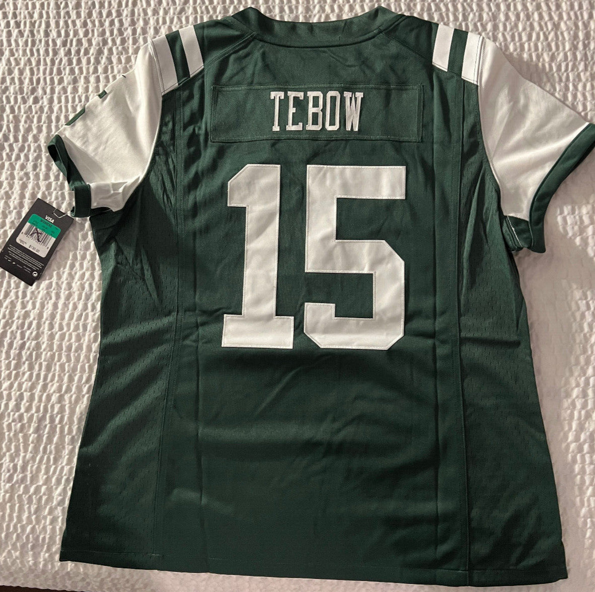 Tim Tebow #15 New York Jets Stitched Vintage Jersey – Nike – Women's Size XL