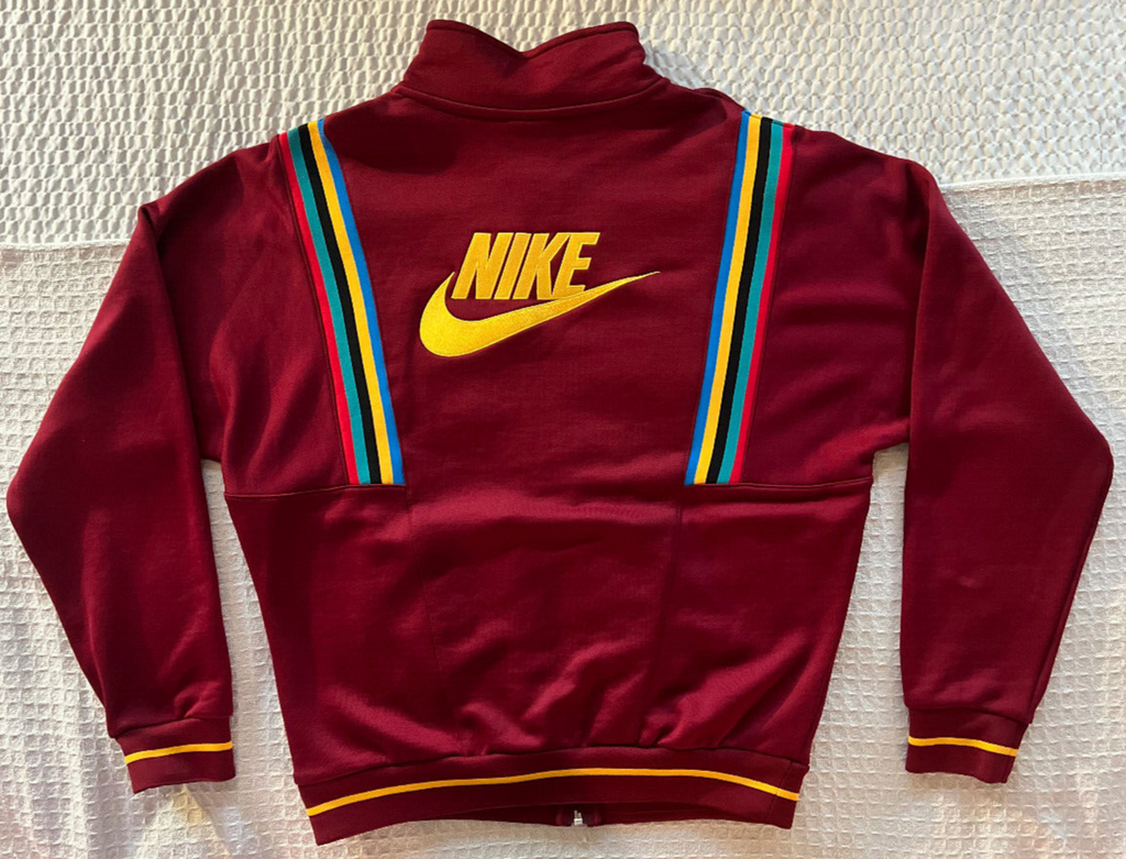 Vintage Nike 80s French Terry Jacket (1988 USA Tag) – Burgundy – Size S