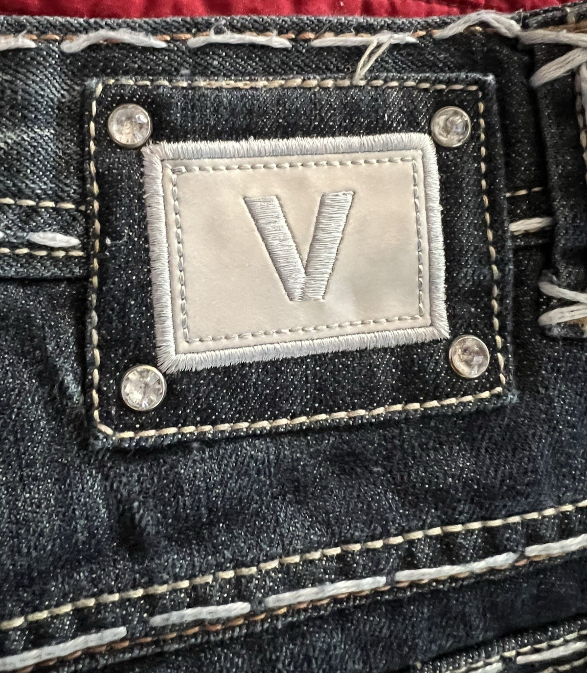 Verdo Embroidered Eagle Jeans – Dark Wash – 40x32