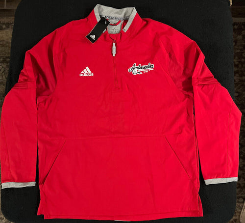 Adidas Baseball Ambassador's Red Sideline 1/4 Zip Jacket – Size L