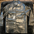 CG Men's Faux Leather Biker Jacket Black Moto Zip Up M Made in Italy NWT