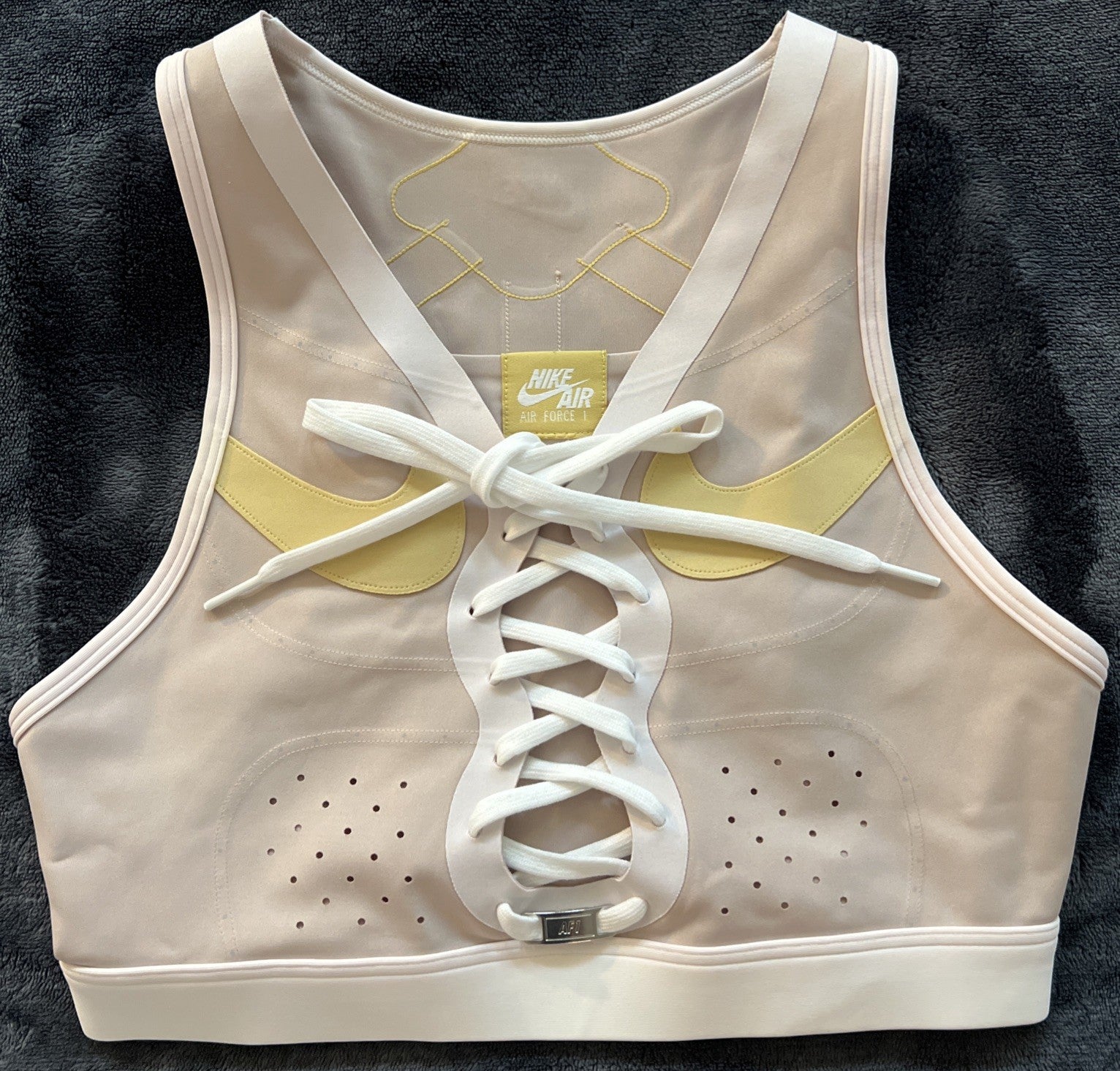 Nike Air Force 1 Women's Swoosh Sample Sports Bra – Rose – Size S