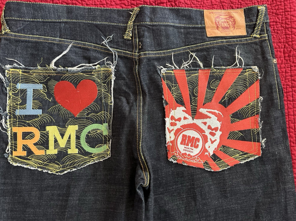 RMC / RMXC by Martin Ksohoh Patchwork Graphic Jeans – Blue – Size 40