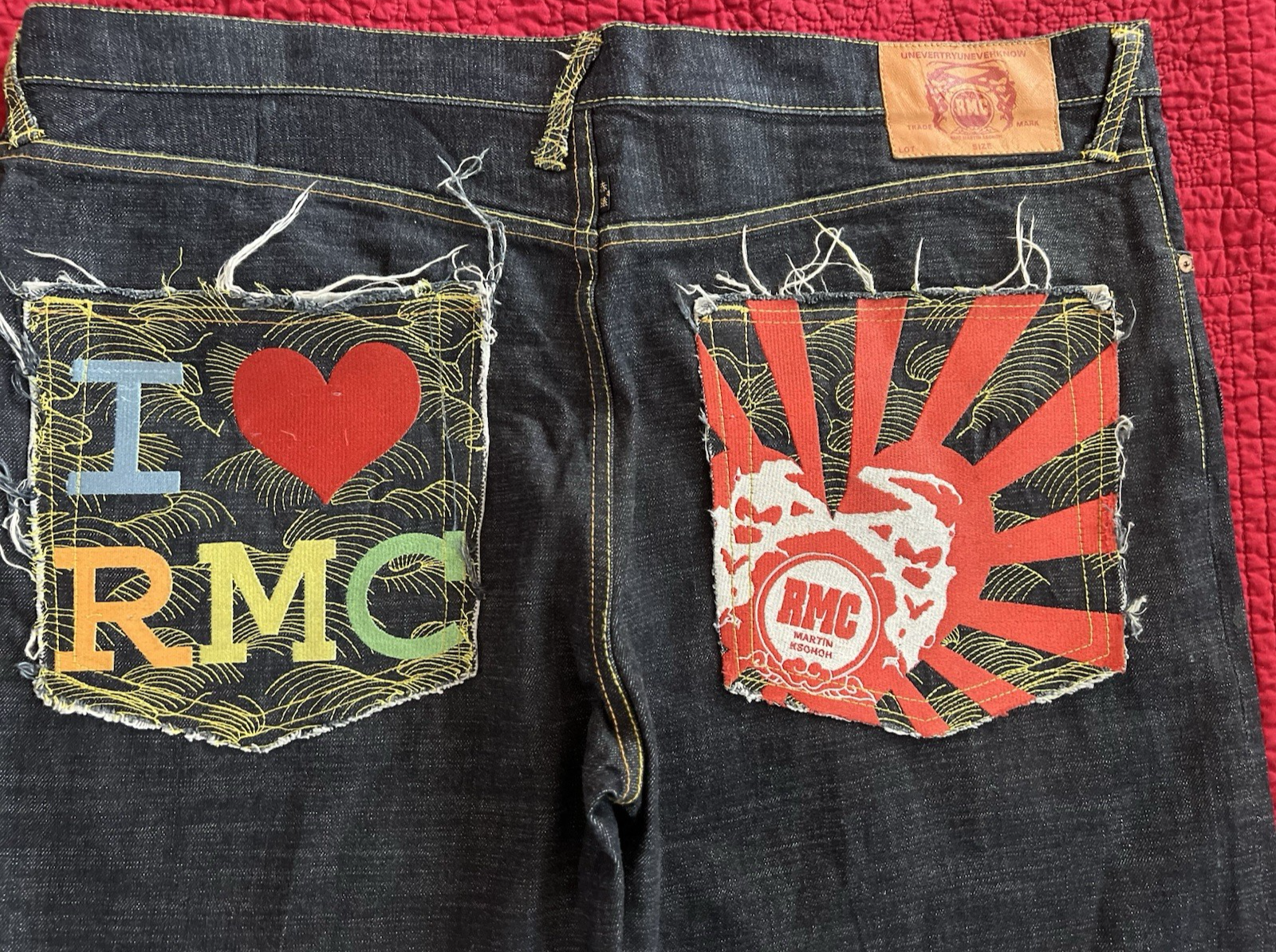 RMC / RMXC by Martin Ksohoh Patchwork Graphic Jeans – Blue – Size 40