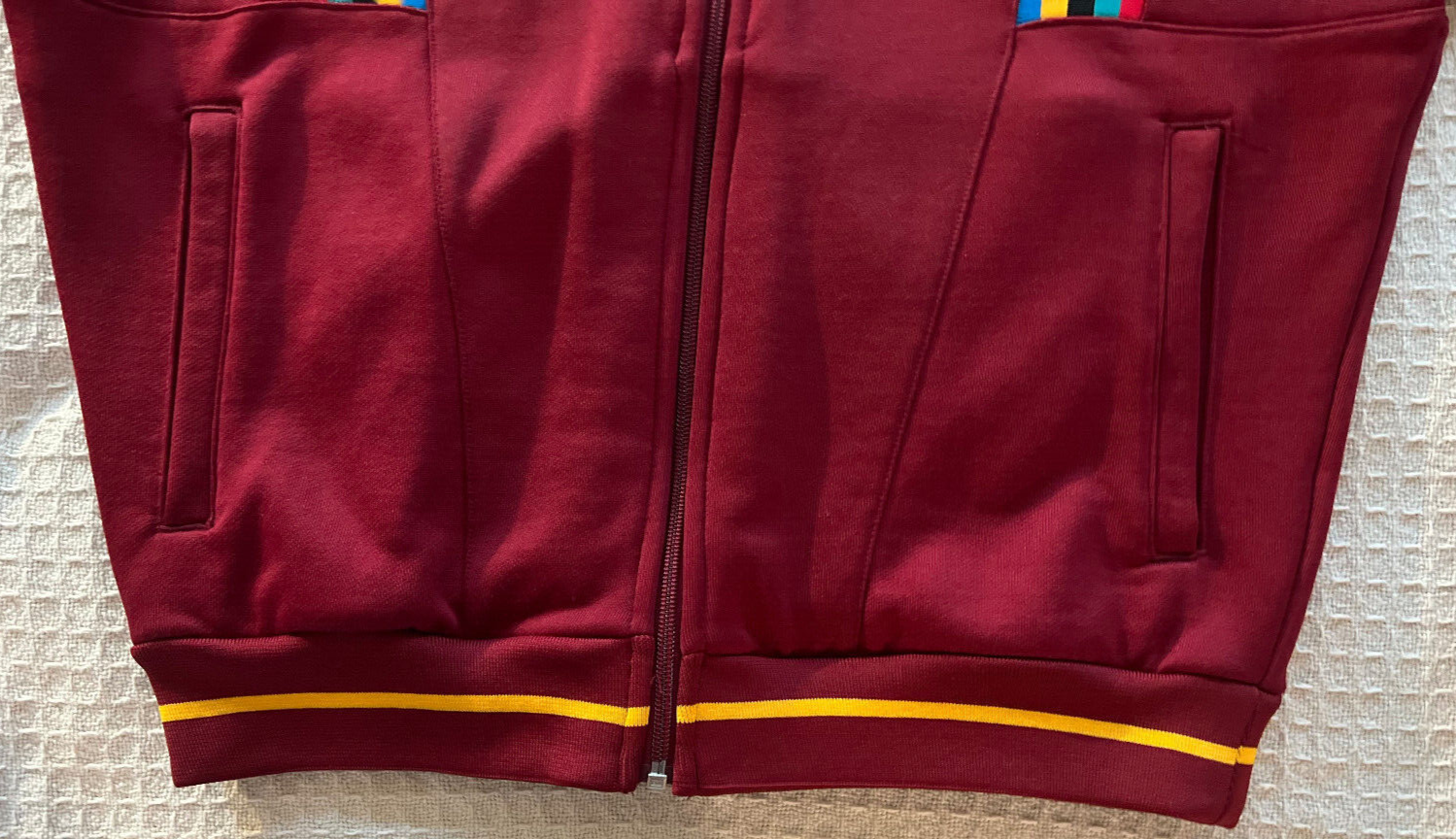 Vintage Nike 80s French Terry Jacket (1988 USA Tag) – Burgundy – Size S
