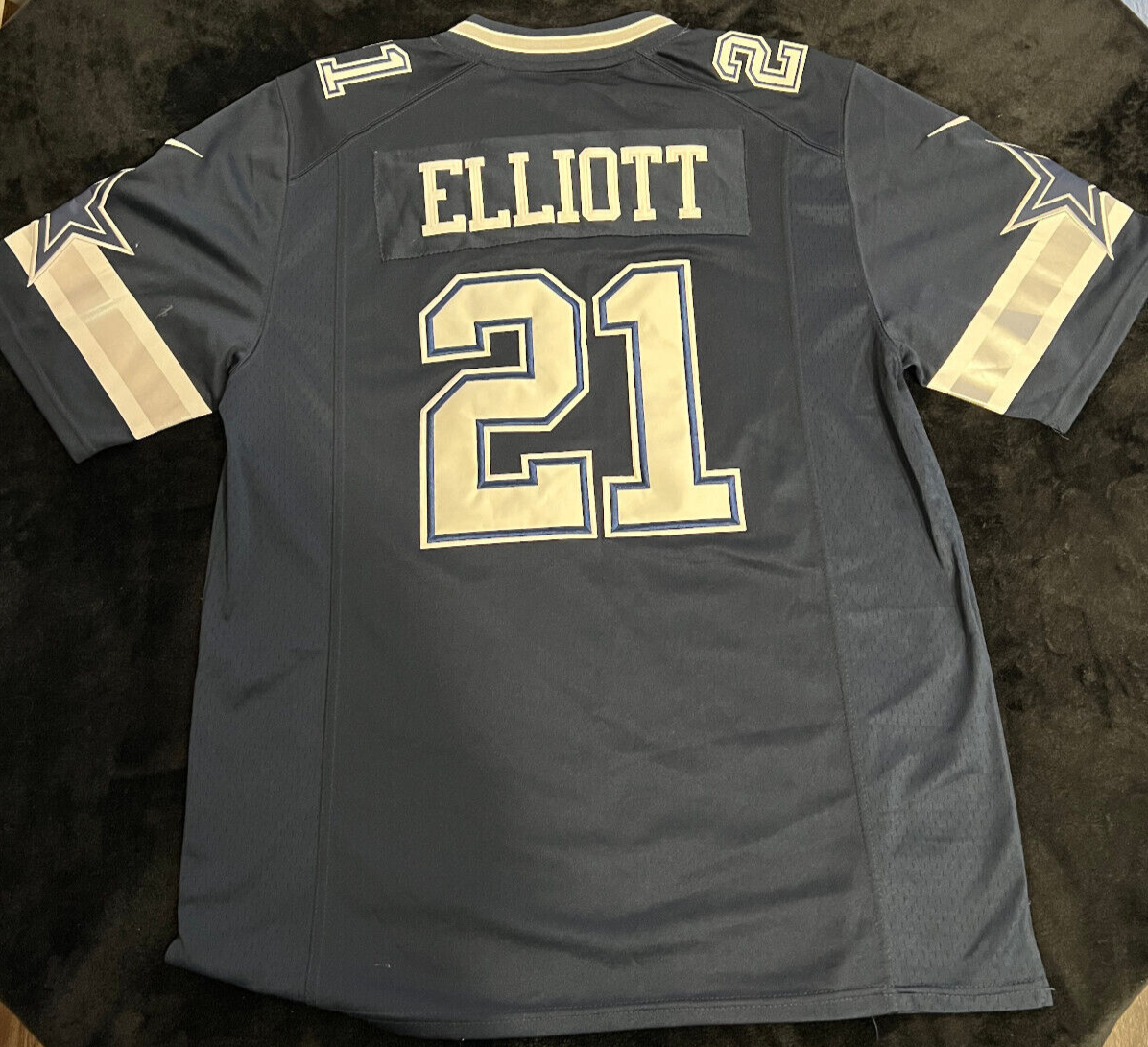 Ezekiel Elliott Dallas Cowboys Sewn Jersey – Nike – Size L