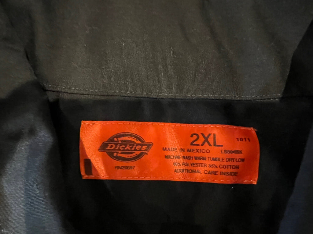 Dickies "Dirty Dirty" Button-Up Shirt – Black – Men's 2XL