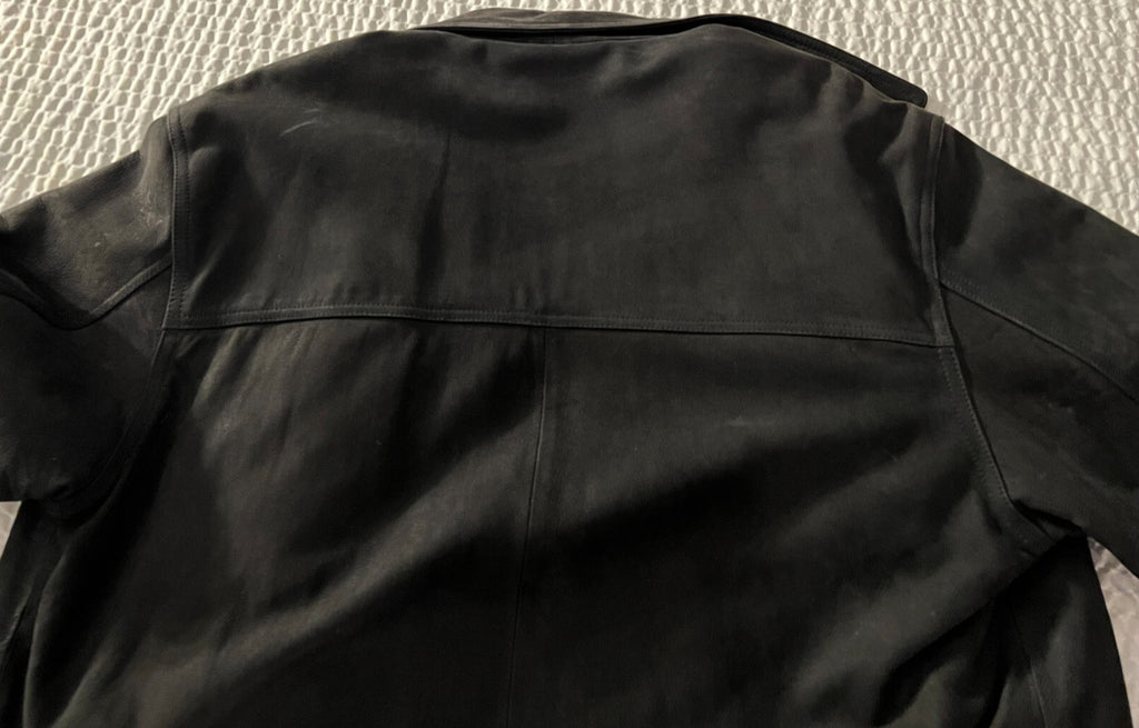 Andrew Fezza Genuine Leather Overcoat – Black – Men's Big & Tall L