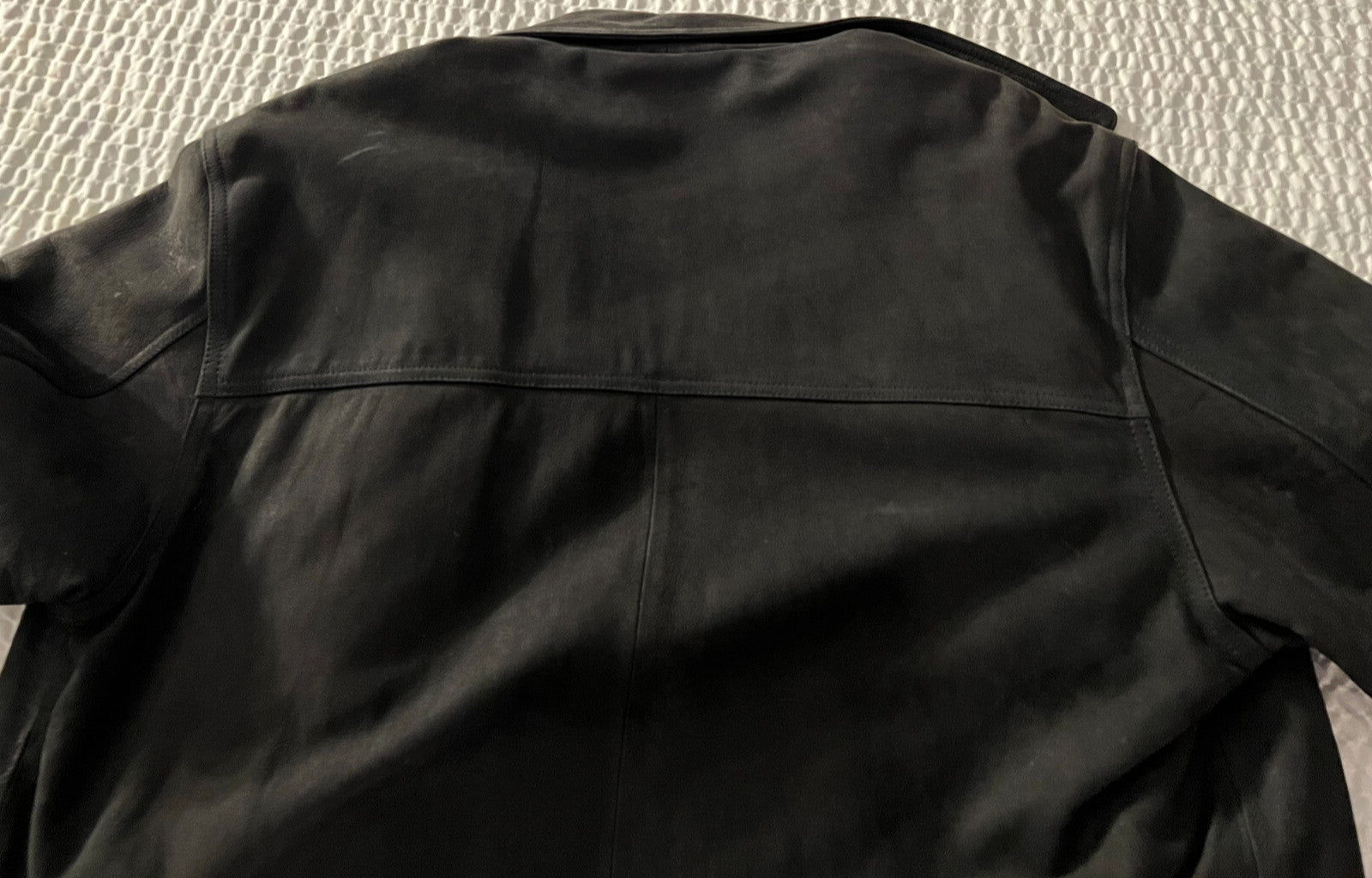 Andrew Fezza Genuine Leather Overcoat – Black – Men's Big & Tall L
