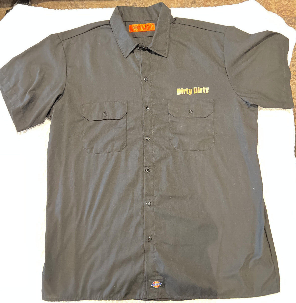 Dickies "Dirty Dirty" Button-Up Shirt – Black – Men's 2XL