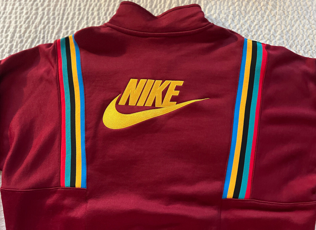 Vintage Nike 80s French Terry Jacket (1988 USA Tag) – Burgundy – Size S
