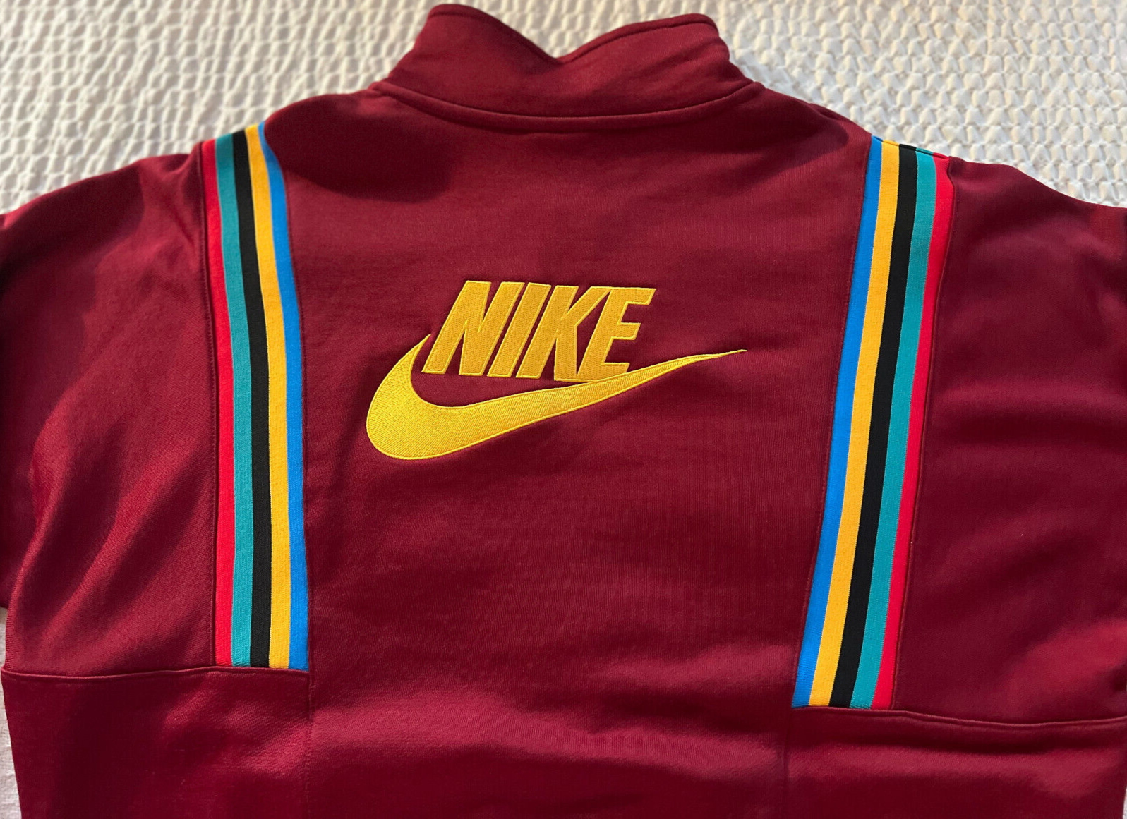 Vintage Nike 80s French Terry Jacket (1988 USA Tag) – Burgundy – Size S