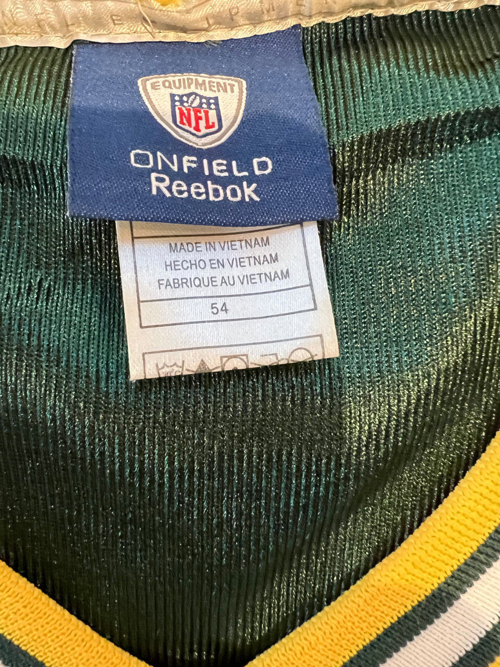 Aaron Rodgers #12 Green Bay Packers Sewn On Field Jersey – Reebok – Size 54