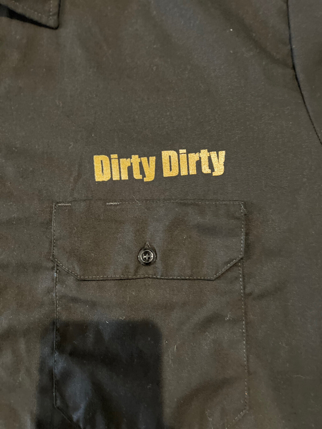 Dickies "Dirty Dirty" Button-Up Shirt – Black – Men's 2XL