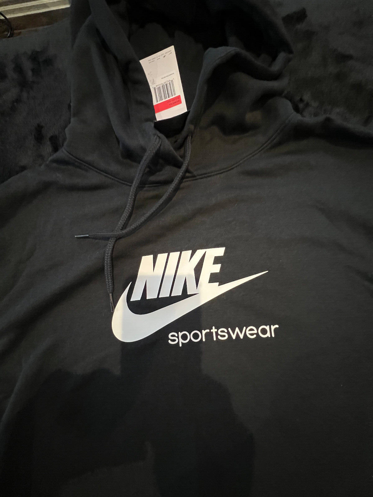 Nike Sportswear Rainbow Shoulder Hoodie – Black – Size L