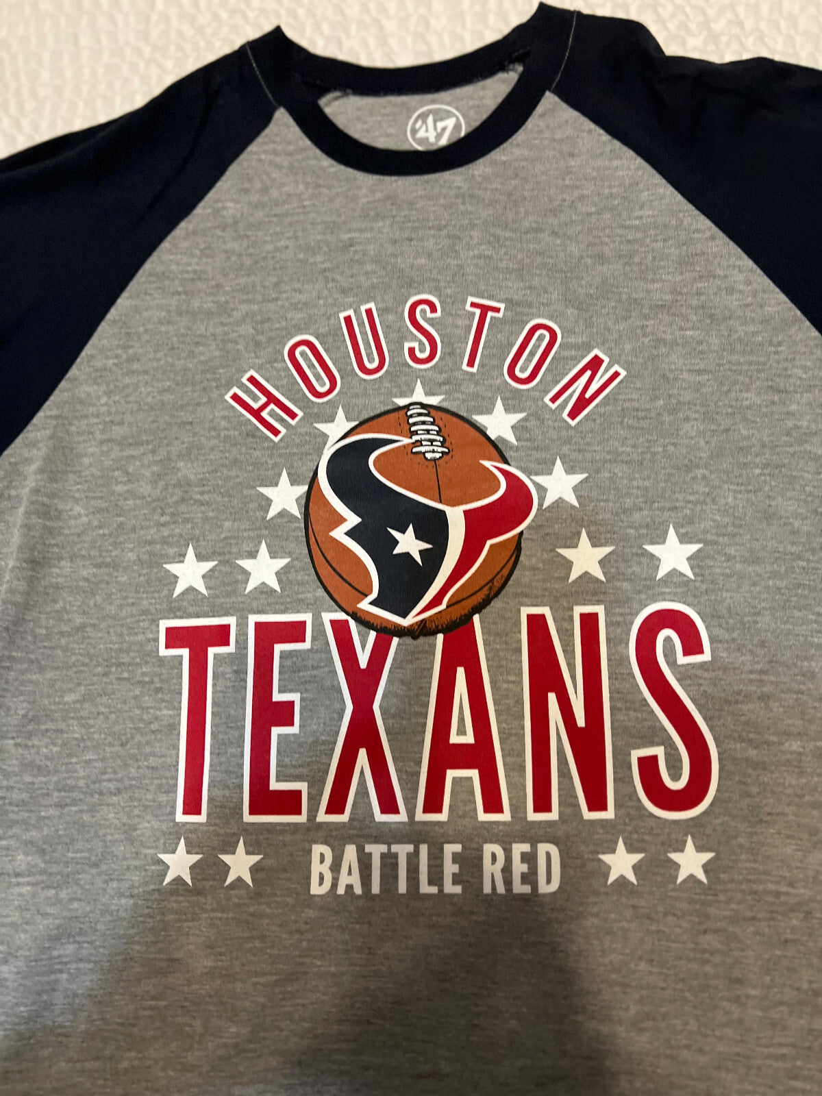 Houston Texans Battle Red Half Sleeve Shirt – '47 – Size M