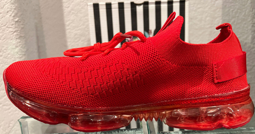 La Sheelah Anna Red Flow 19 Mesh Sneakers – Women's