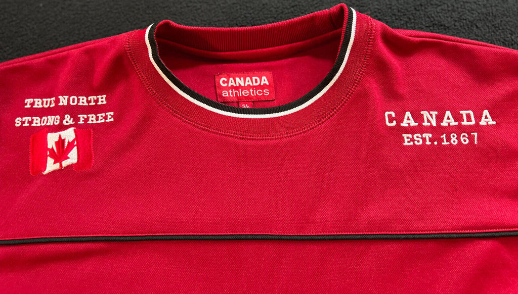 Canada Athletics Hockey Jersey Maple Leaf Patch – Red – Size S