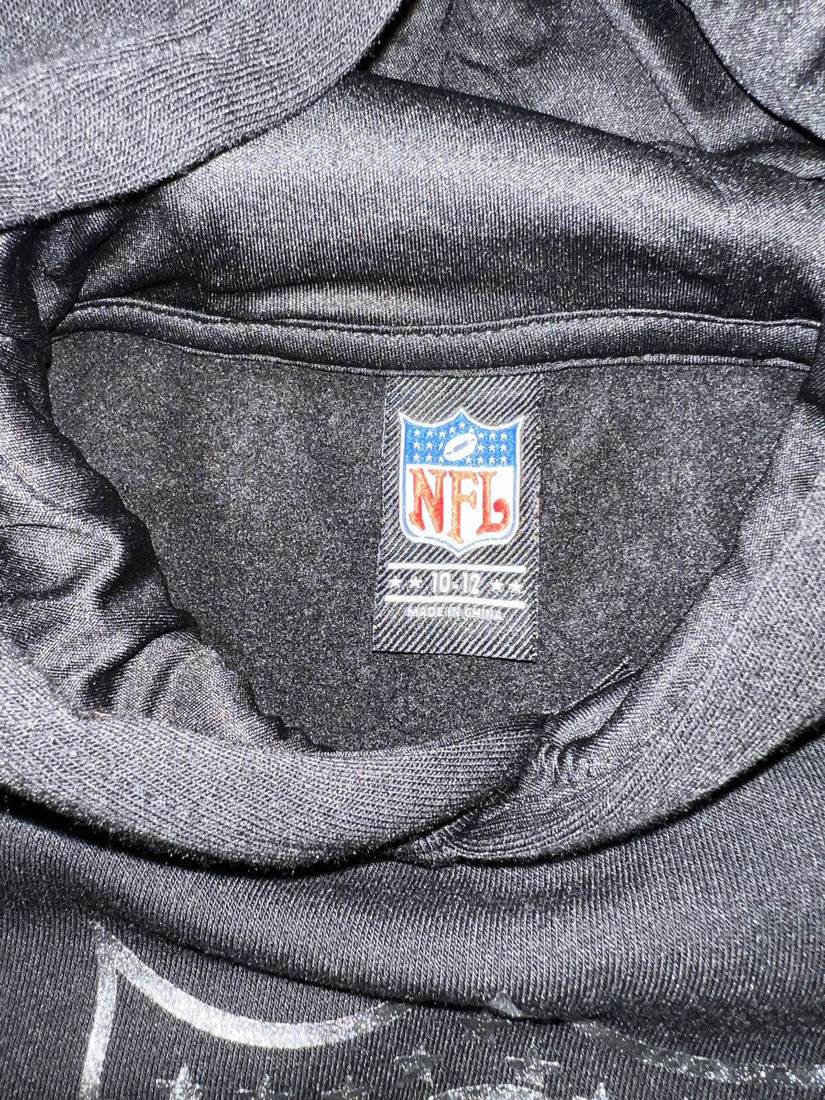 NFL Black Hoodie – Youth Boys Size 10/12