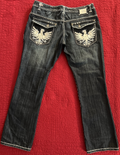 Verdo Embroidered Eagle Jeans – Dark Wash – 40x32