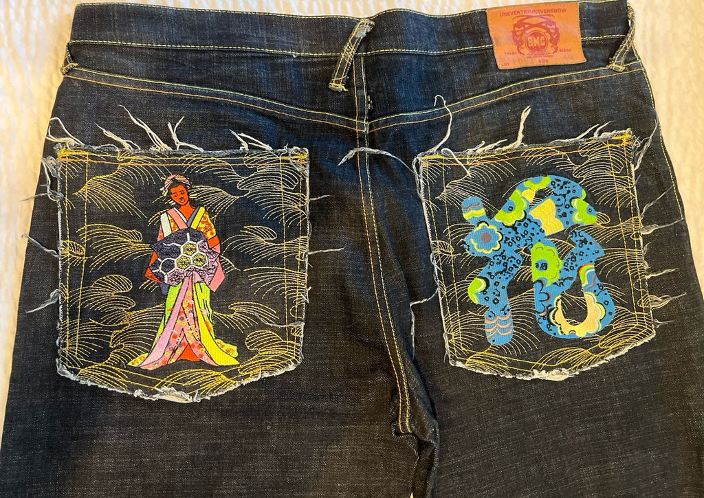 RMC Martin Ksohoh Lot 1002 Jeans Dual Embroidered Pockets – Black – Size 40
