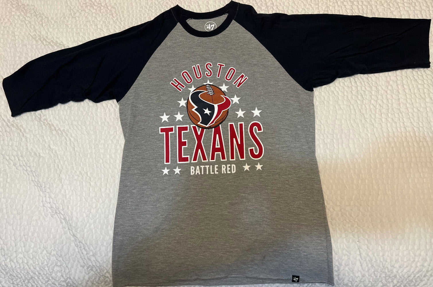 Houston Texans Battle Red Half Sleeve Shirt – '47 – Size M
