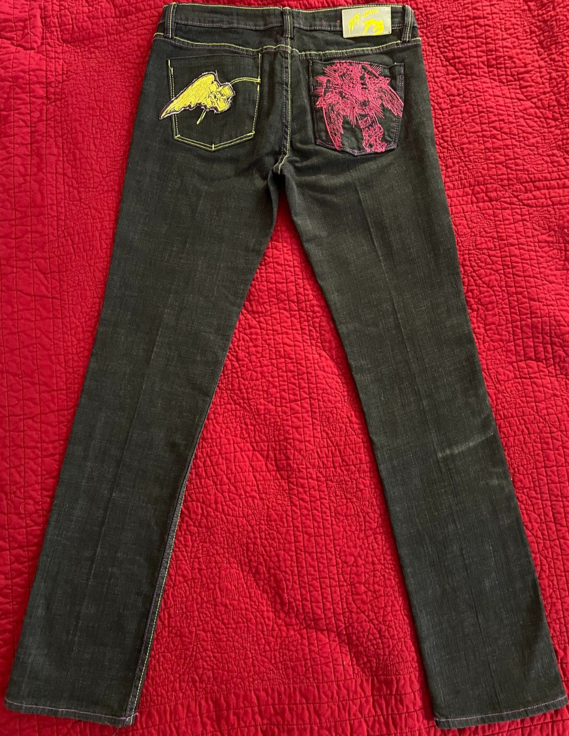 Pepe Jeans London 73 Men's Y2K Embroidered Pocket Jeans 30x30 Dark Wash