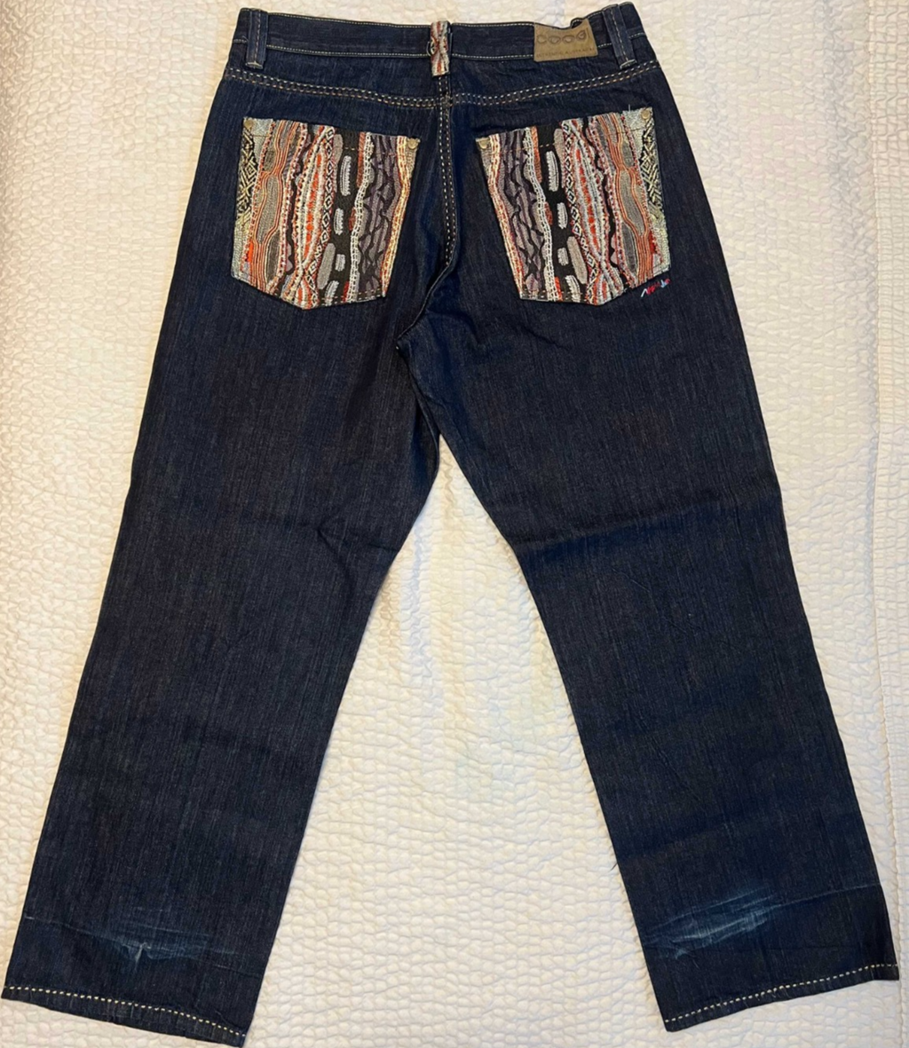 COOGI Knit Pocket Straight Leg Jeans – Dark Wash – W38 L34