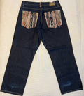 COOGI Knit Pocket Straight Leg Jeans – Dark Wash – W38 L34