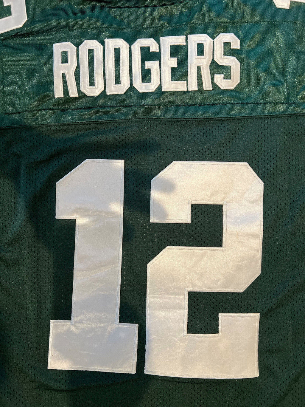 Aaron Rodgers #12 Green Bay Packers Sewn On Field Jersey – Reebok – Size 54
