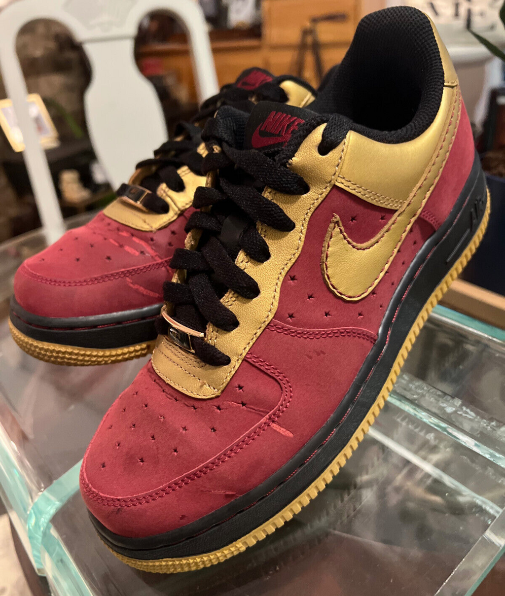 Nike Air Force 1 Low '82 "Gold/Maroon" 2007 – Women's Size 7