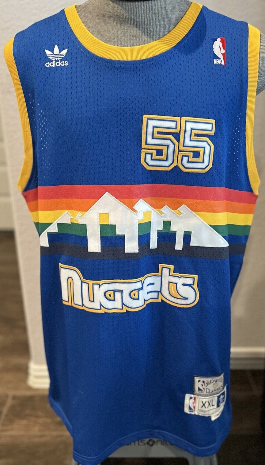 Dikembe Mutombo #55 Denver Nuggets Sewn Jersey – Adidas – Size XXL +2