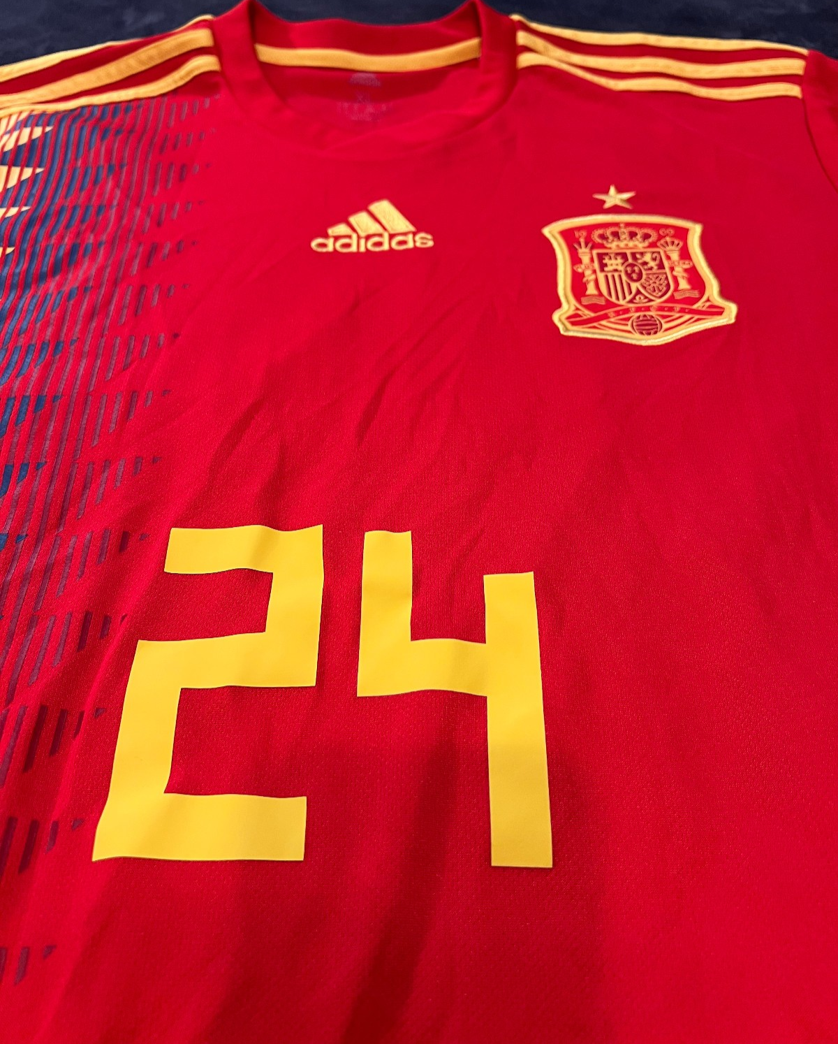 Adidas 2018 Spain National Team Home Jersey #24 – Red – Men's XL