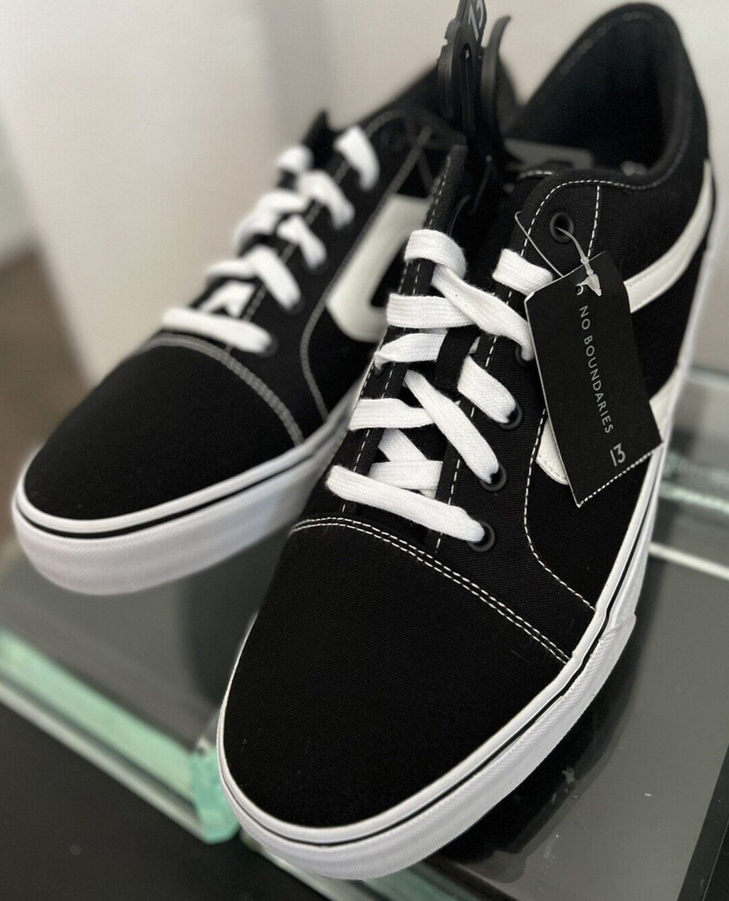 No Boundaries Black Memory Foam Sneakers Men's 13