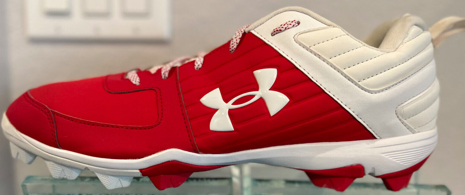 Under Armour Leadoff Low RM Jr. Baseball Cleats – Red – Size 15
