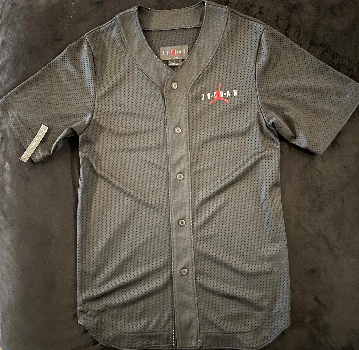 Jordan Jumpman Joe Bar Mesh Baseball Jersey – Black – Size S