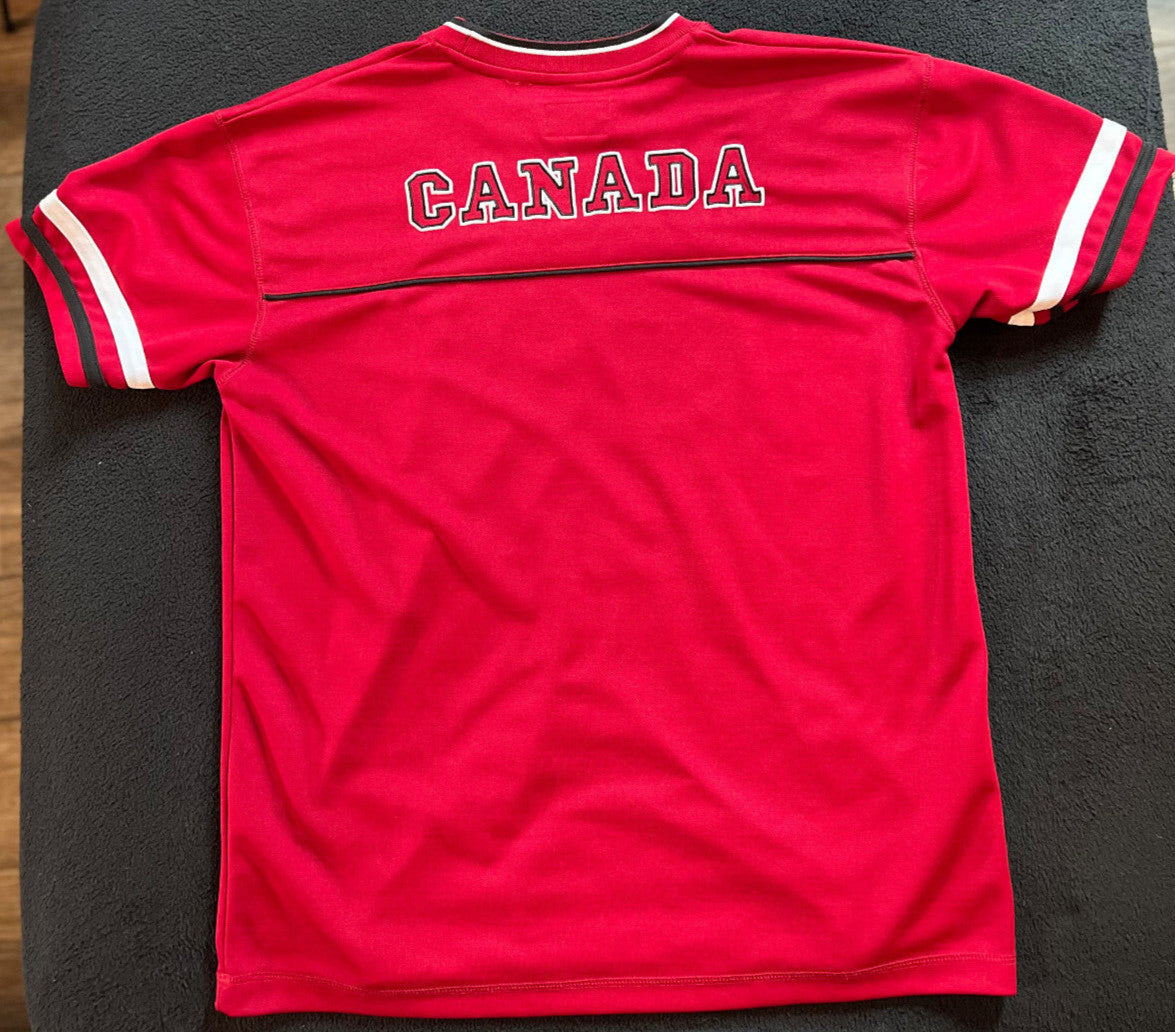 Canada Athletics Hockey Jersey Maple Leaf Patch – Red – Size S