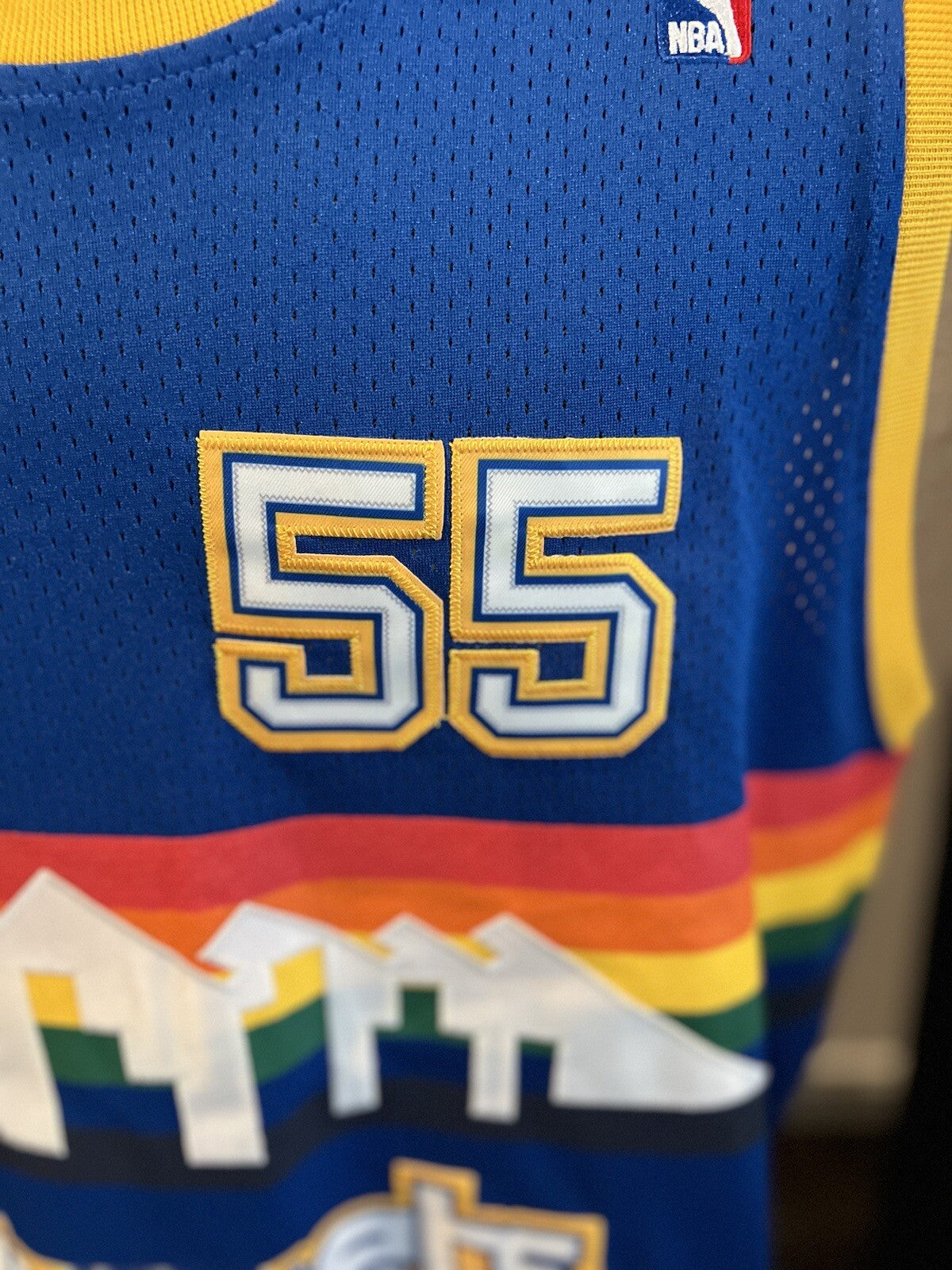 Dikembe Mutombo #55 Denver Nuggets Sewn Jersey – Adidas – Size XXL +2