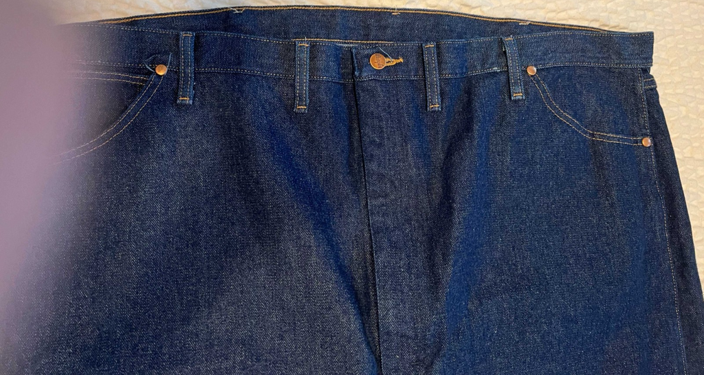 Wrangler 13MWZ Cowboy Cut Original Fit Men's Jeans 50x32 Dark Wash Rigid