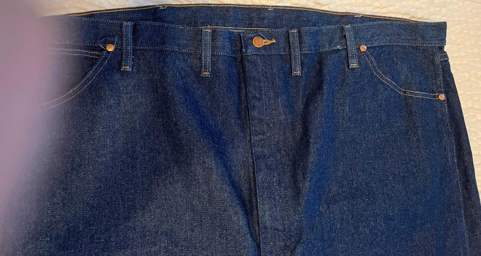 Wrangler 13MWZ Cowboy Cut Original Fit Men's Jeans 50x32 Dark Wash Rigid
