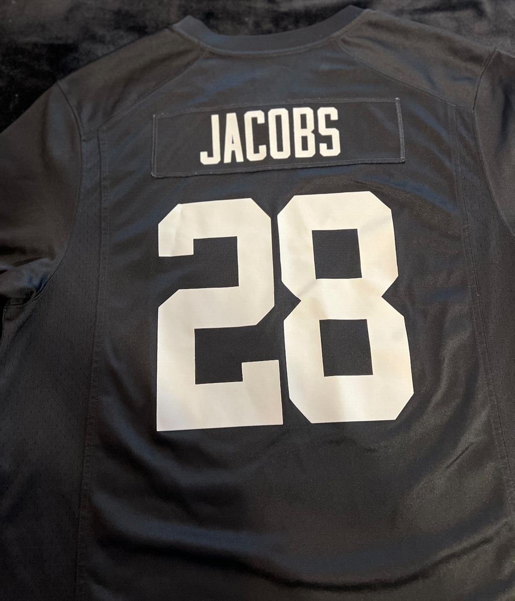 Josh Jacobs Las Vegas Raiders Black Game Jersey – Nike – Size XL