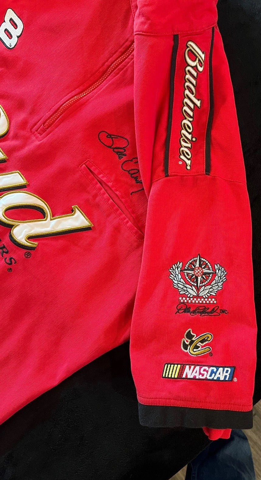 Chase Authentics NASCAR Budweiser Dale Earnhardt Jr Drivers Shirt – Red – Size M